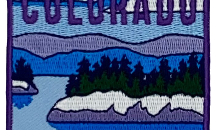 Colorado with a scenic scene Embroidered patch