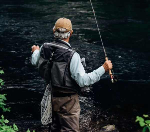 man fishing